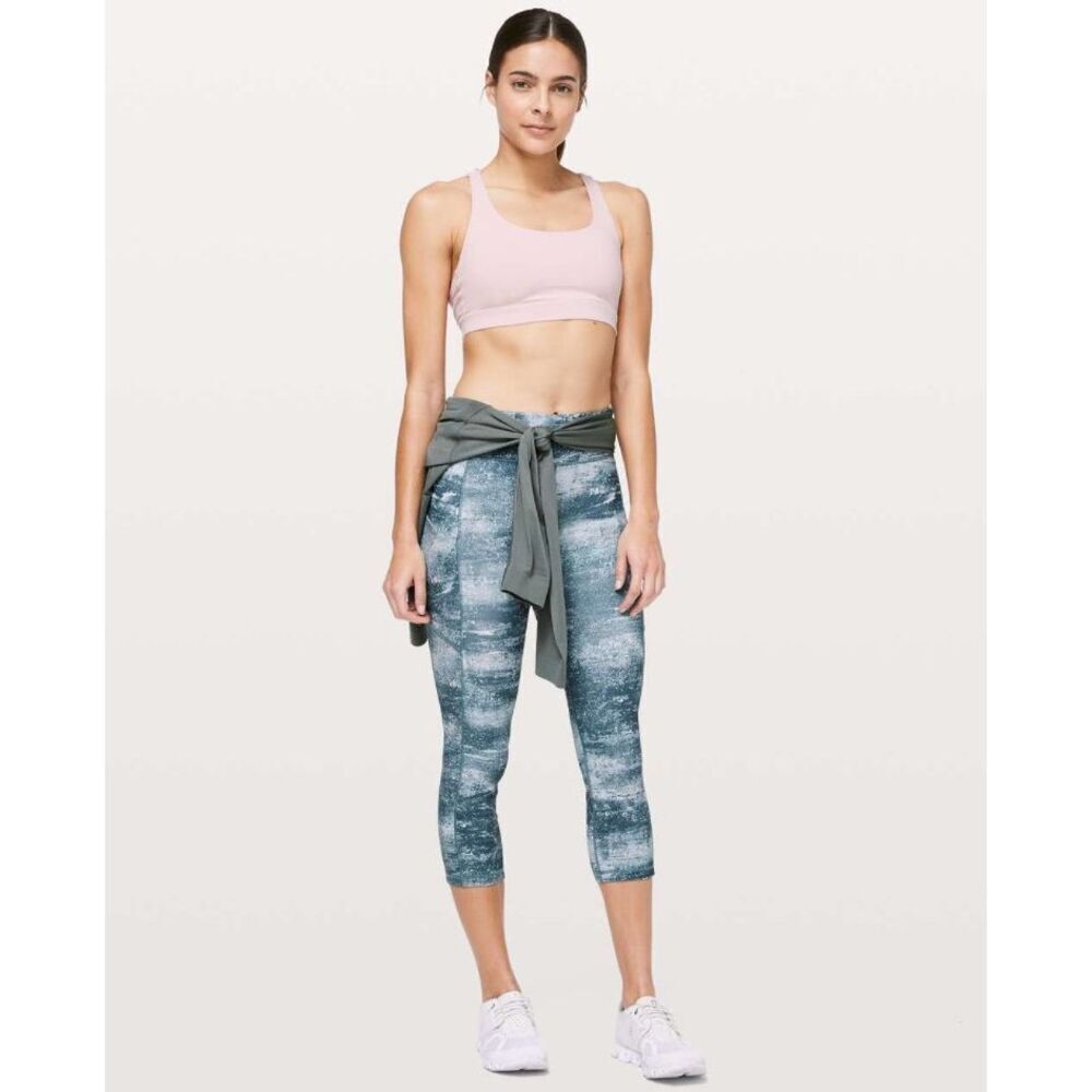 Lululemon Speed Up Crop in Azurite Mint Tint Multi Size 8